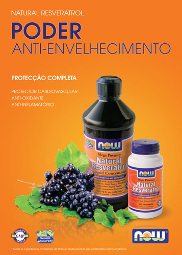 Panfleto Resveratrol Now Foods Nasofis