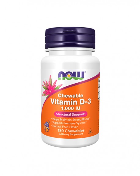 Chewable Vitamin D-3 1000 IU, Fruity Flavor